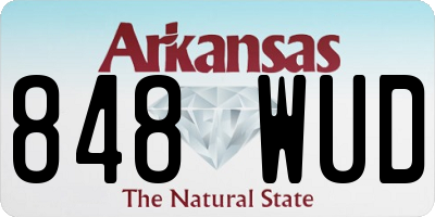 AR license plate 848WUD