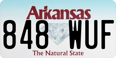 AR license plate 848WUF