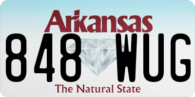 AR license plate 848WUG