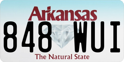 AR license plate 848WUI
