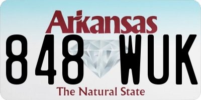AR license plate 848WUK