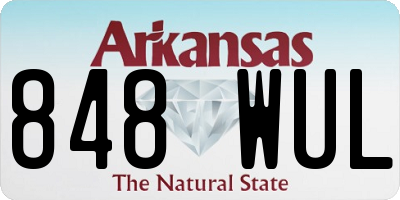 AR license plate 848WUL