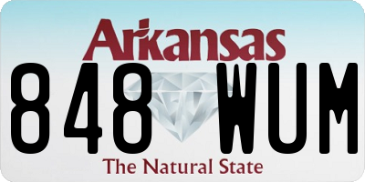 AR license plate 848WUM