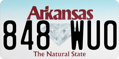 AR license plate 848WUO