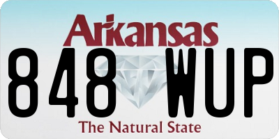 AR license plate 848WUP
