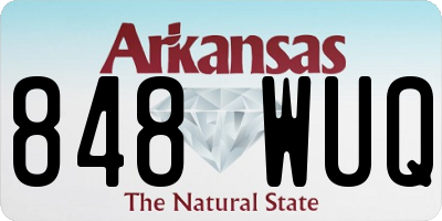 AR license plate 848WUQ
