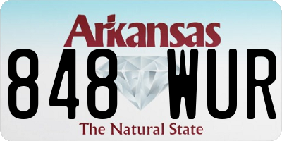 AR license plate 848WUR