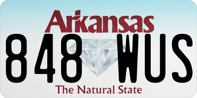AR license plate 848WUS