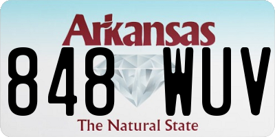 AR license plate 848WUV
