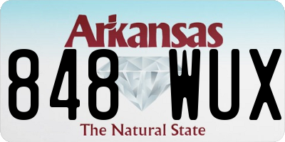 AR license plate 848WUX