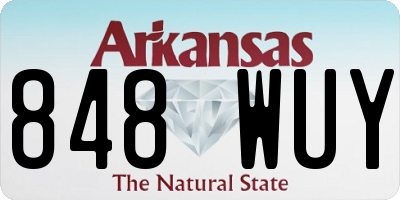 AR license plate 848WUY