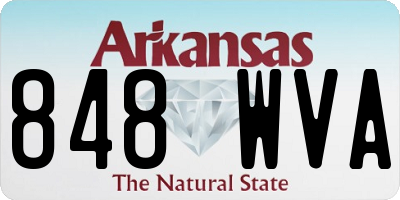 AR license plate 848WVA