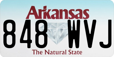 AR license plate 848WVJ