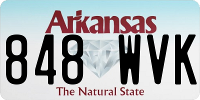 AR license plate 848WVK