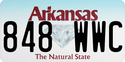 AR license plate 848WWC