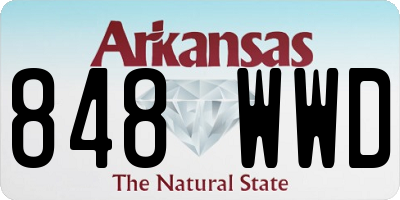 AR license plate 848WWD