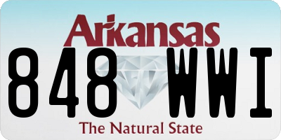 AR license plate 848WWI