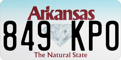 AR license plate 849KPO