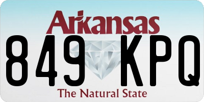 AR license plate 849KPQ