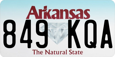 AR license plate 849KQA
