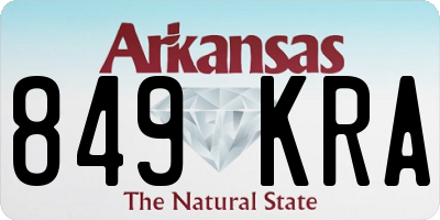 AR license plate 849KRA