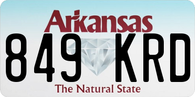 AR license plate 849KRD