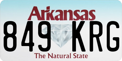 AR license plate 849KRG