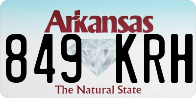 AR license plate 849KRH