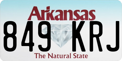 AR license plate 849KRJ