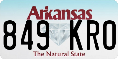 AR license plate 849KRO