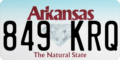 AR license plate 849KRQ