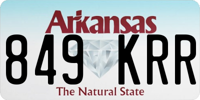 AR license plate 849KRR