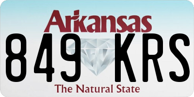 AR license plate 849KRS