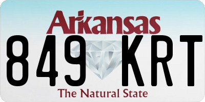 AR license plate 849KRT