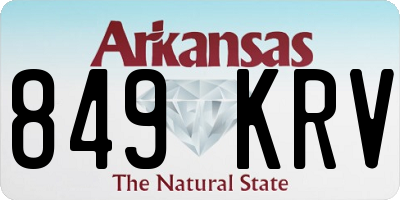AR license plate 849KRV