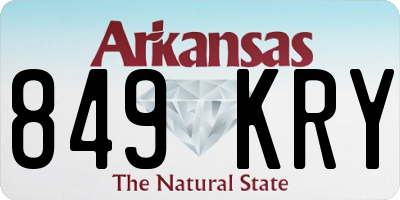 AR license plate 849KRY