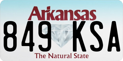 AR license plate 849KSA