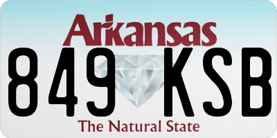 AR license plate 849KSB