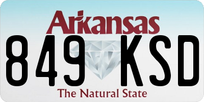 AR license plate 849KSD