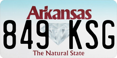 AR license plate 849KSG