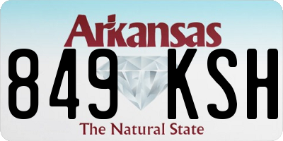 AR license plate 849KSH