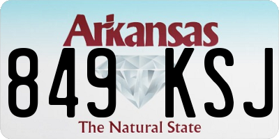 AR license plate 849KSJ