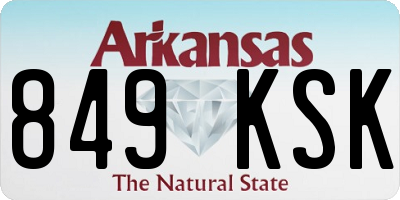 AR license plate 849KSK
