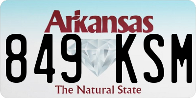 AR license plate 849KSM