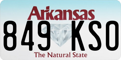 AR license plate 849KSO