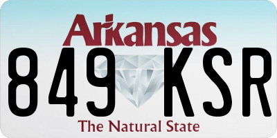 AR license plate 849KSR
