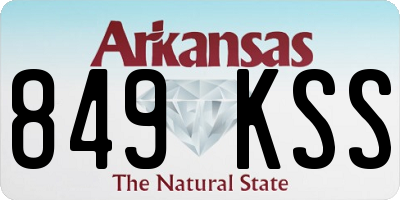 AR license plate 849KSS