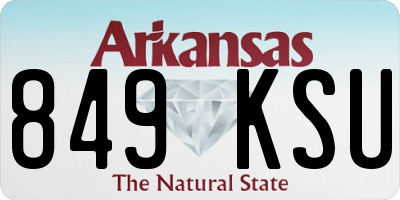 AR license plate 849KSU