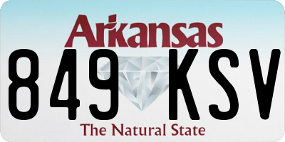 AR license plate 849KSV