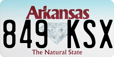 AR license plate 849KSX